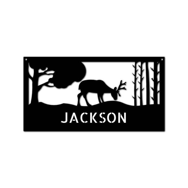 Grazing Deer Personalized Gifts - Custom Metal Sign - GiFTiFY