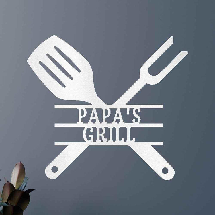 Grilling Utensils Personalized Gifts - Custom Metal Sign - GiFTiFY