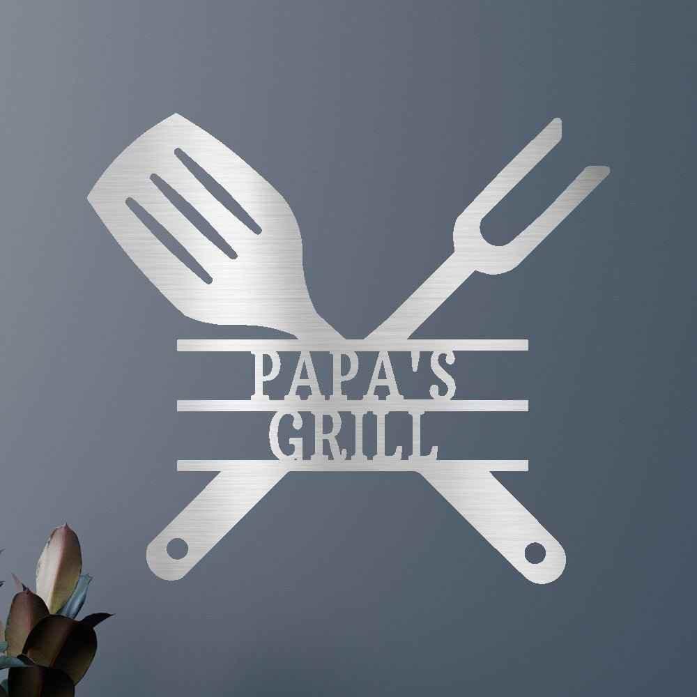 Grilling Utensils Personalized Gifts - Custom Metal Sign - GiFTiFY