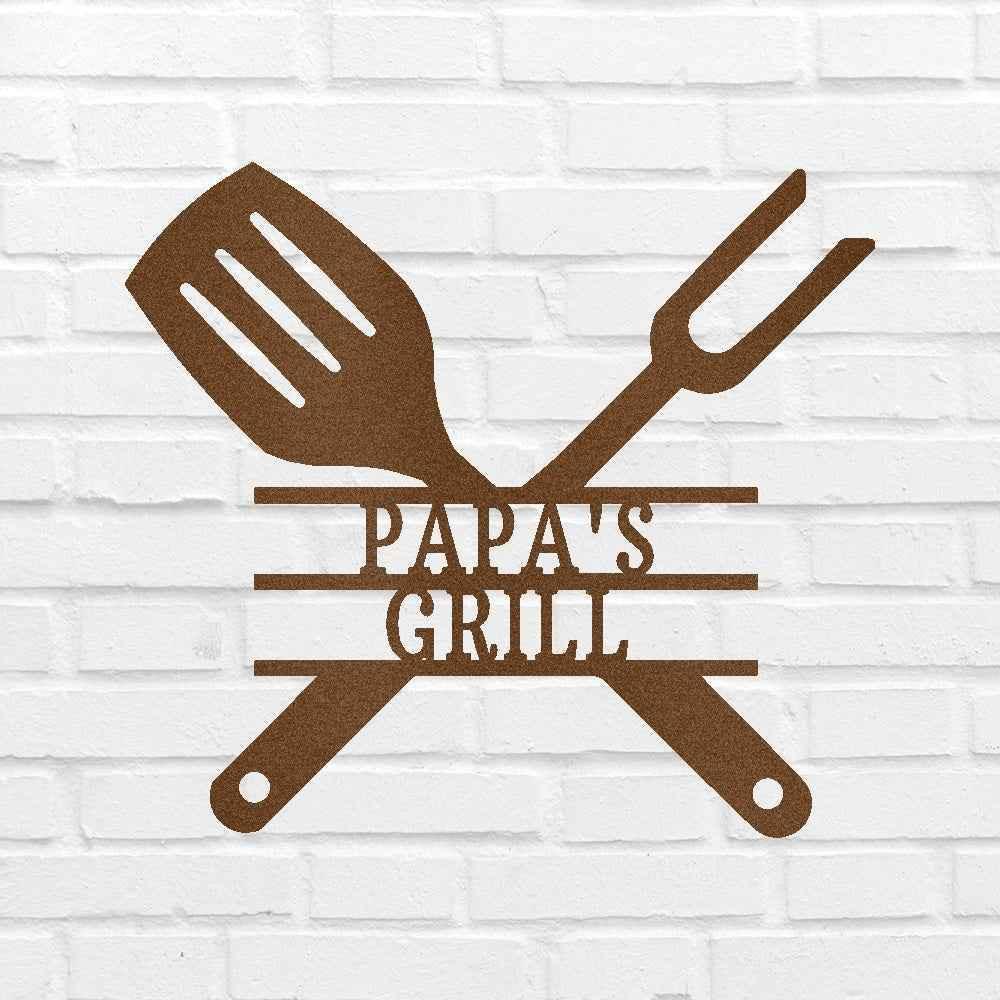 Grilling Utensils Personalized Gifts - Custom Metal Sign - GiFTiFY
