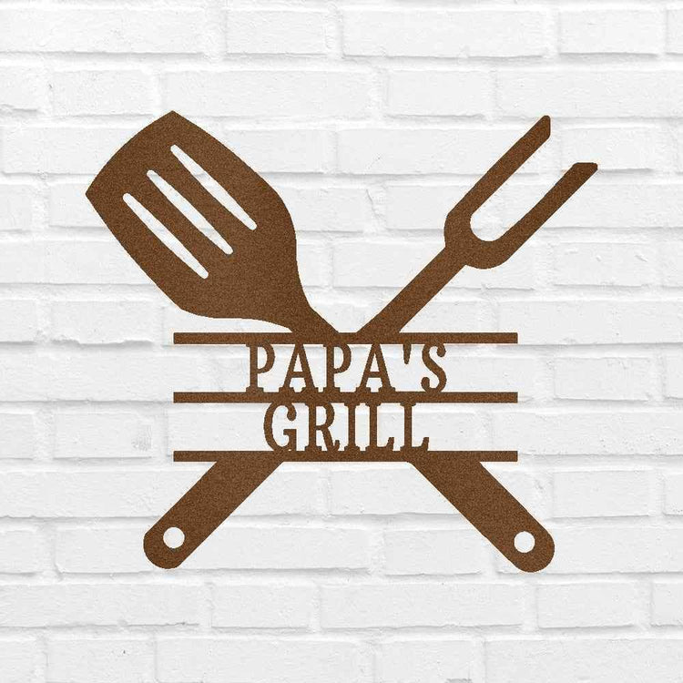 Grilling Utensils Personalized Gifts - Custom Metal Sign - GiFTiFY