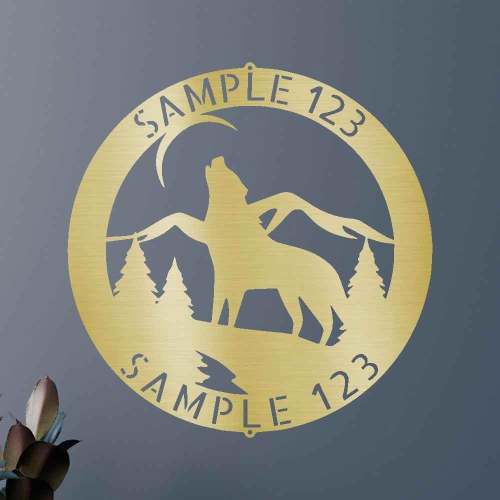 Howling Grey Wolf Personalized Gifts - Custom Metal Sign - GiFTiFY