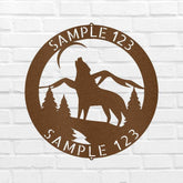 Howling Grey Wolf Personalized Gifts - Custom Metal Sign - GiFTiFY
