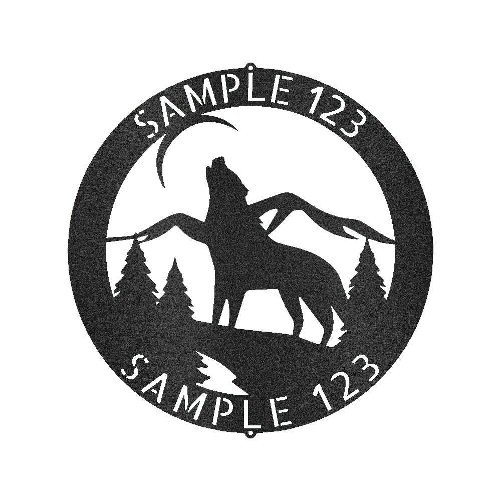 Howling Grey Wolf Personalized Gifts - Custom Metal Sign - GiFTiFY