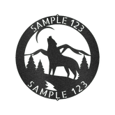 Howling Grey Wolf Personalized Gifts - Custom Metal Sign - GiFTiFY