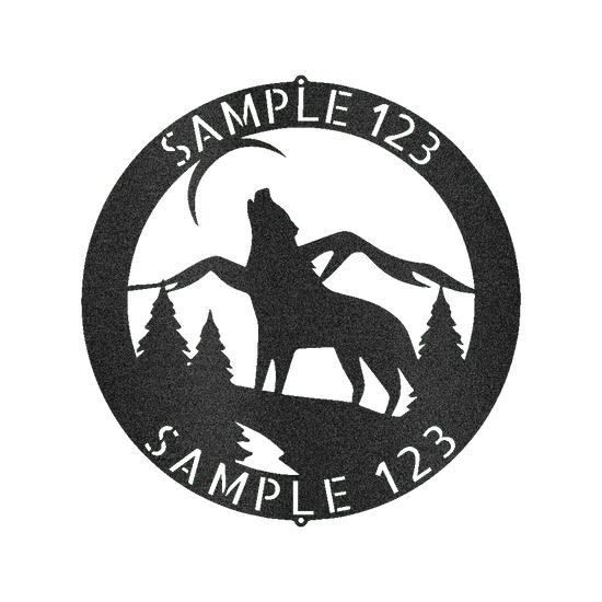 Howling Grey Wolf Personalized Gifts - Custom Metal Sign - GiFTiFY