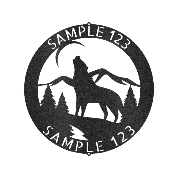 Howling Grey Wolf Personalized Gifts - Custom Metal Sign - GiFTiFY