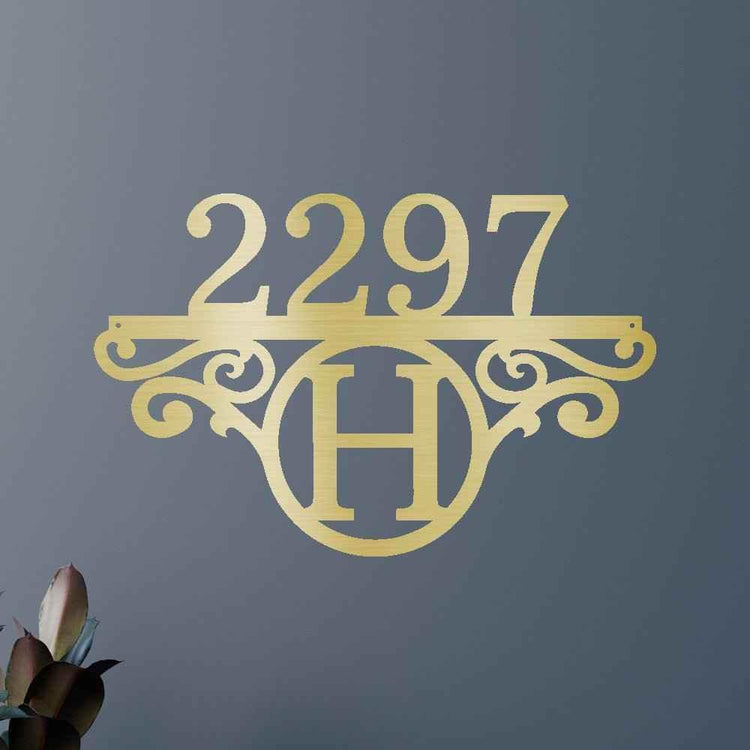 Initial Address Personalized Gifts - Custom Metal Sign - GiFTiFY