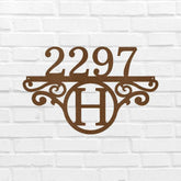 Initial Address Personalized Gifts - Custom Metal Sign - GiFTiFY