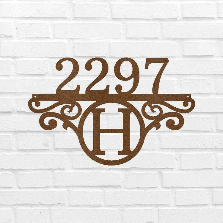 Initial Address Personalized Gifts - Custom Metal Sign - GiFTiFY