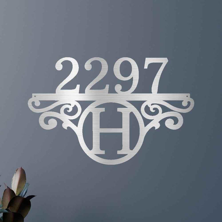 Initial Address Personalized Gifts - Custom Metal Sign - GiFTiFY