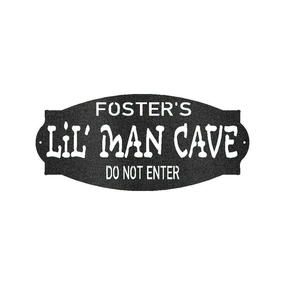 Lil Man Cave Personalized Gifts - Custom Metal Sign - GiFTiFY