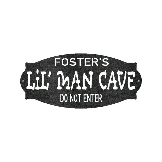 Lil Man Cave Personalized Gifts - Custom Metal Sign - GiFTiFY