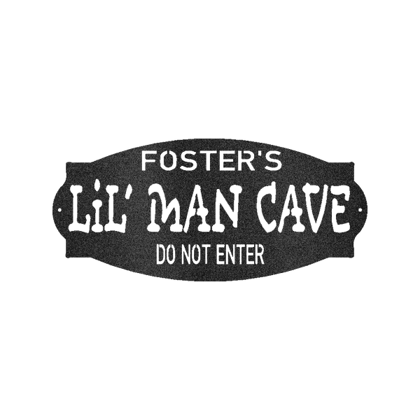 Lil Man Cave Personalized Gifts - Custom Metal Sign - GiFTiFY