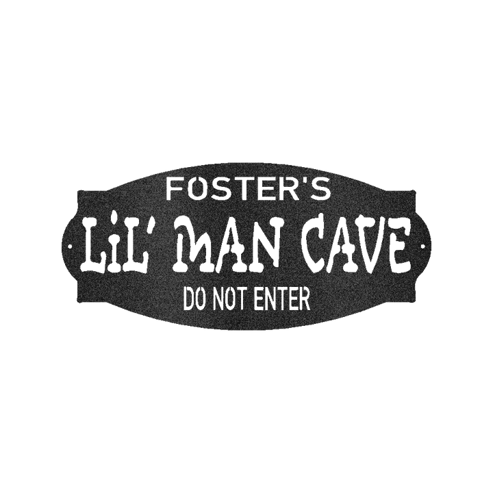 Lil Man Cave Personalized Gifts - Custom Metal Sign - GiFTiFY