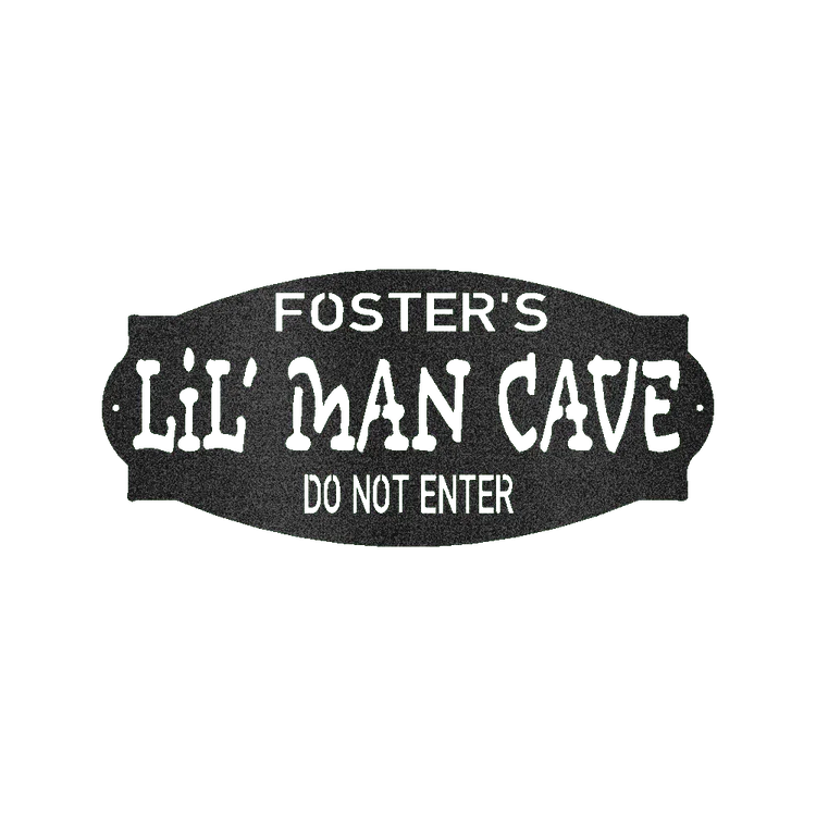 Lil Man Cave Personalized Gifts - Custom Metal Sign - GiFTiFY