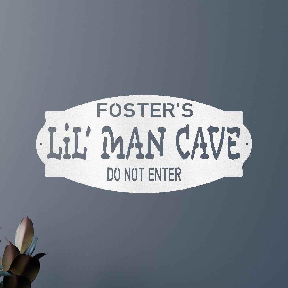 Lil Man Cave Personalized Gifts - Custom Metal Sign - GiFTiFY