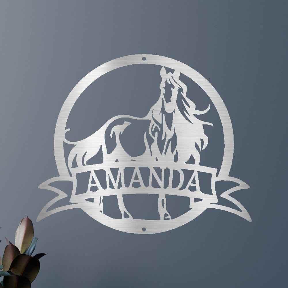 Majestic Horse Personalized Gifts - Custom Metal Sign - GiFTiFY