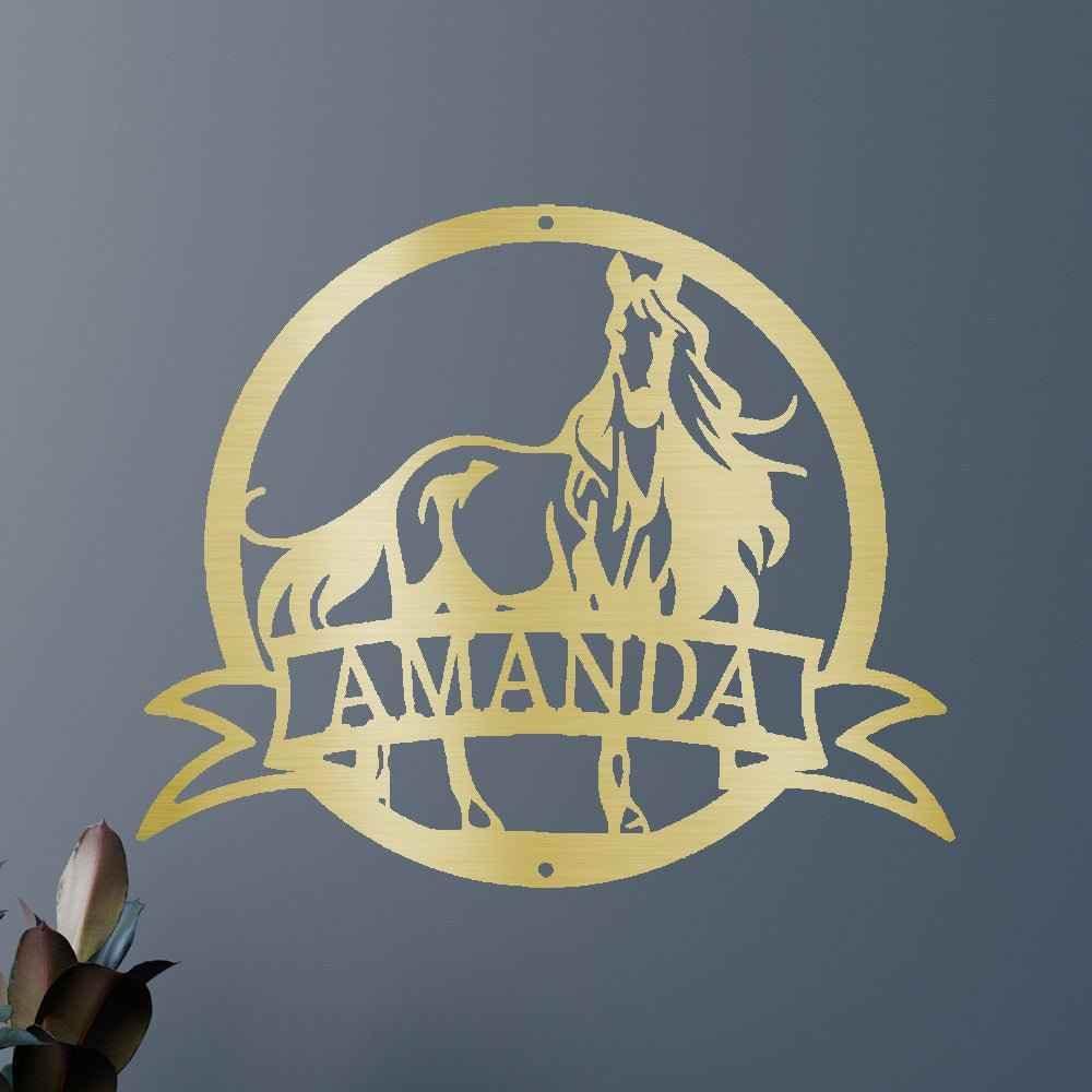 Majestic Horse Personalized Gifts - Custom Metal Sign - GiFTiFY