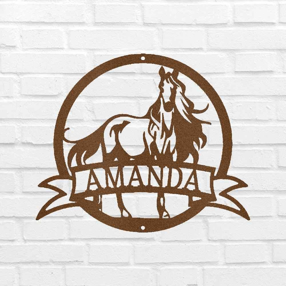Majestic Horse Personalized Gifts - Custom Metal Sign - GiFTiFY