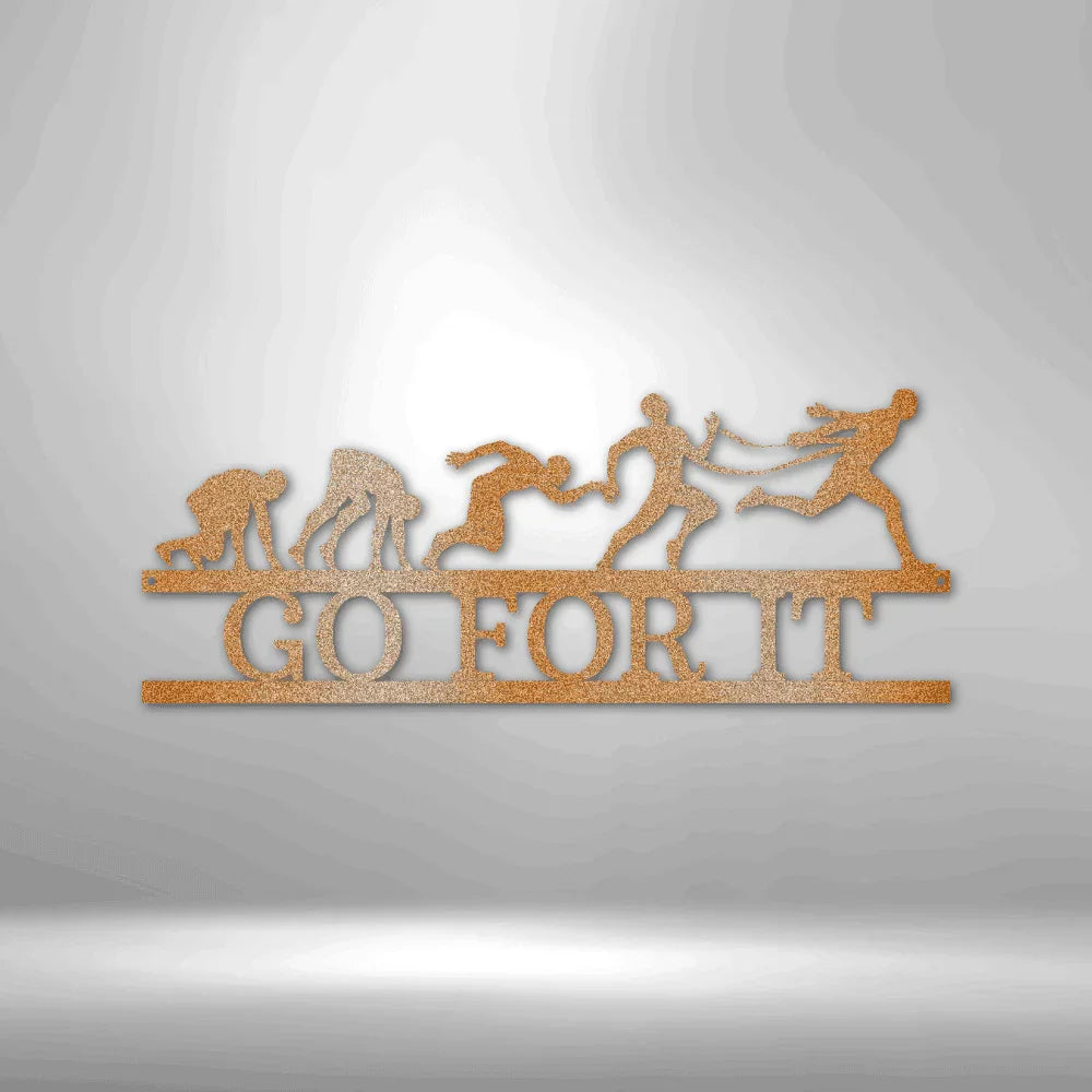 Evolution of Running Personalized Gifts - Custom Metal Sign for Marathon Runner - GiFTiFY