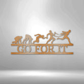 Evolution of Running Personalized Gifts - Custom Metal Sign for Marathon Runner - GiFTiFY