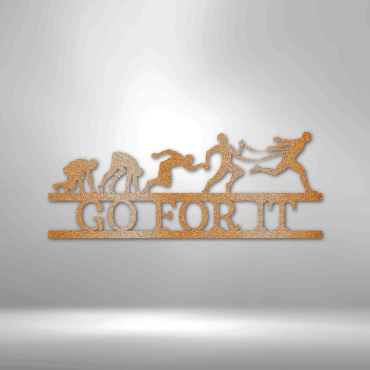 Evolution of Running Personalized Gifts - Custom Metal Sign for Marathon Runner - GiFTiFY