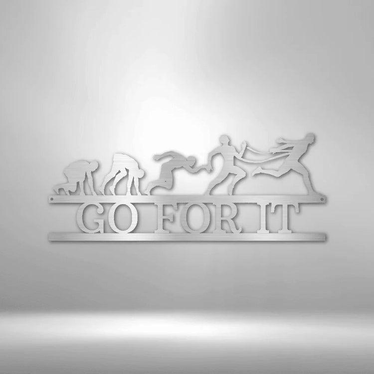 Evolution of Running Personalized Gifts - Custom Metal Sign for Marathon Runner - GiFTiFY