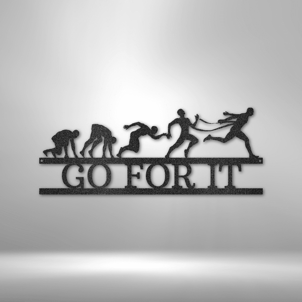 Evolution of Running Personalized Gifts - Custom Metal Sign for Marathon Runner - GiFTiFY