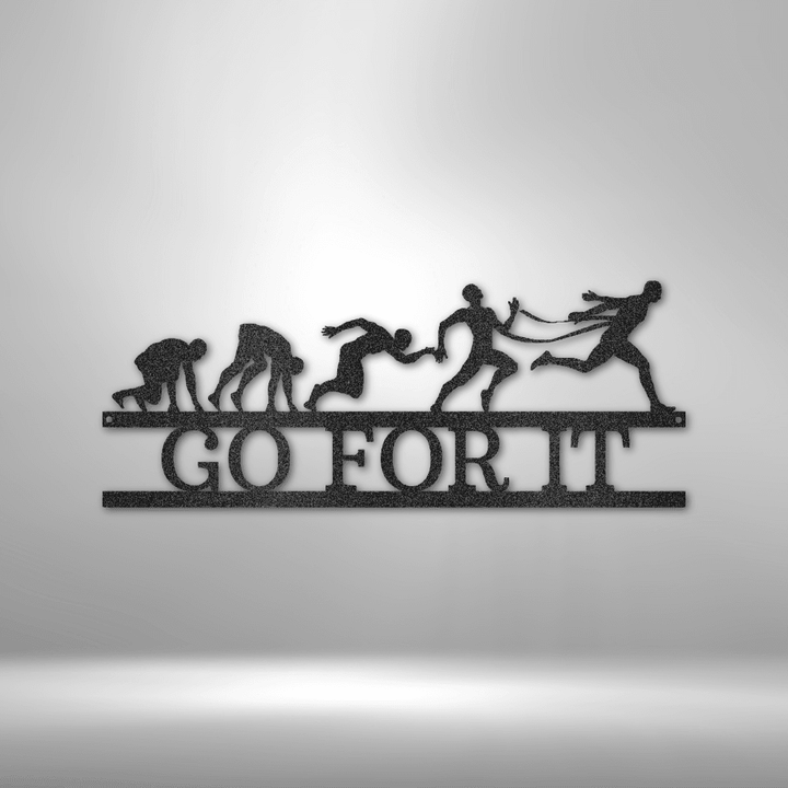 Evolution of Running Personalized Gifts - Custom Metal Sign for Marathon Runner - GiFTiFY