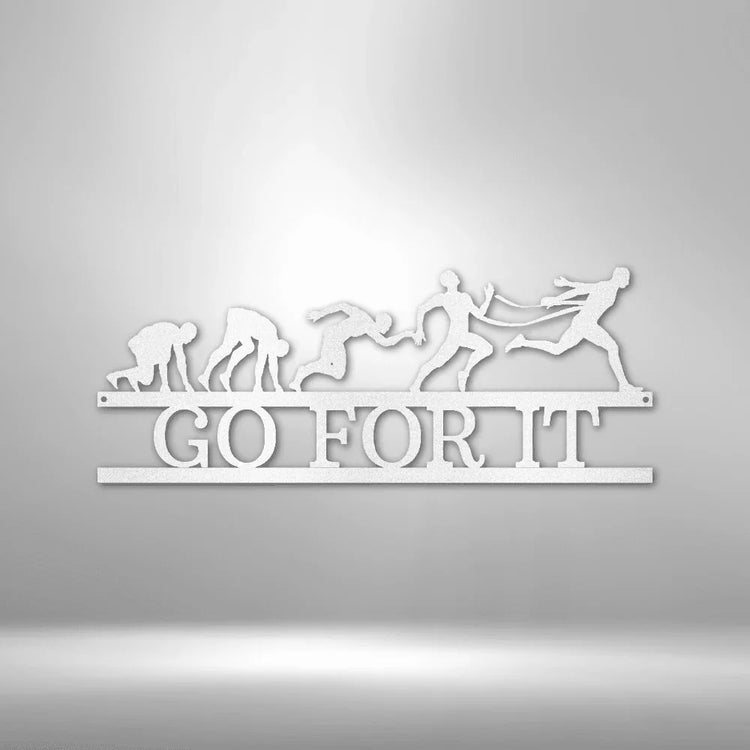 Evolution of Running Personalized Gifts - Custom Metal Sign for Marathon Runner - GiFTiFY