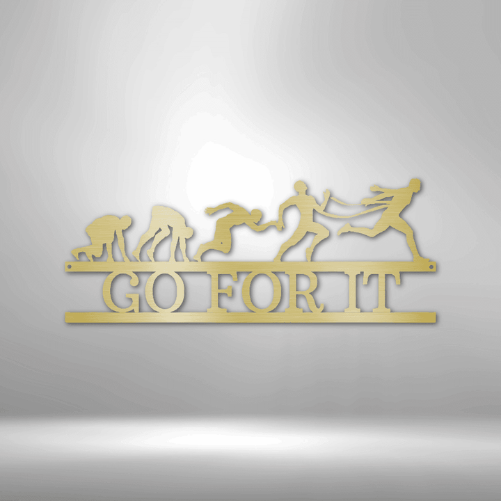 Evolution of Running Personalized Gifts - Custom Metal Sign for Marathon Runner - GiFTiFY
