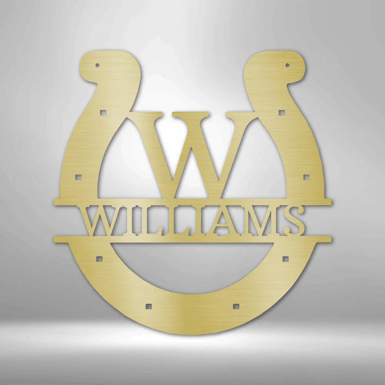 Horseshoe Personalized Gifts - Custom Metal Sign - GiFTiFY