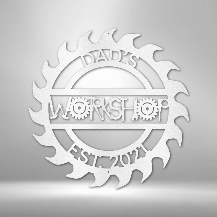 Dad Workshop Garage Personalized Gifts - Custom Metal Sign for Father's Day - GiFTiFY