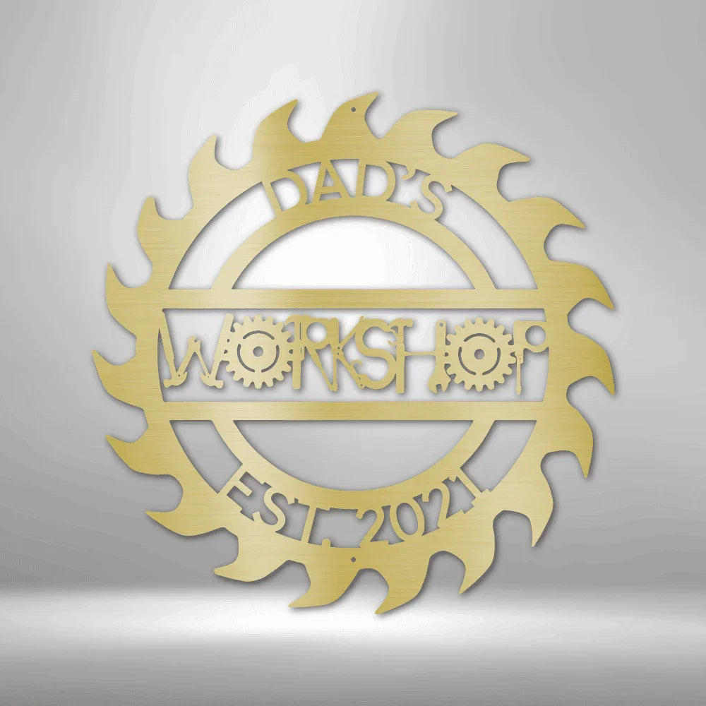 Dad Workshop Garage Personalized Gifts - Custom Metal Sign for Father&
