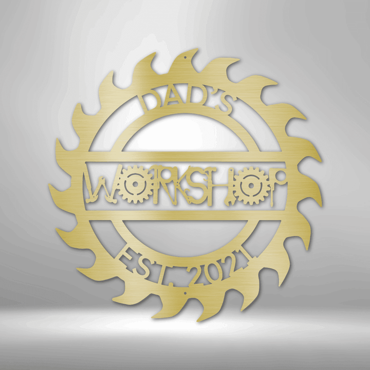 Dad Workshop Garage Personalized Gifts - Custom Metal Sign for Father's Day - GiFTiFY