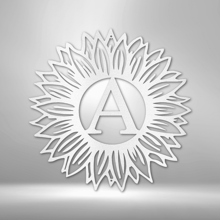 Sunflower Initial Personalized Gifts - Custom Metal Sign - GiFTiFY