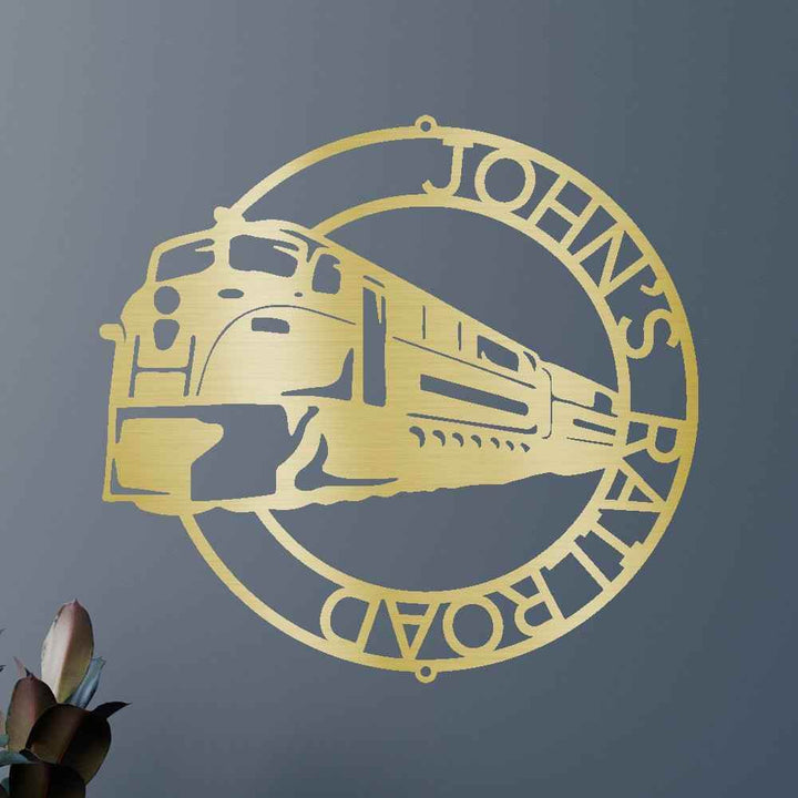 Modern Train Ring Personalized Gifts - Custom Metal Sign - GiFTiFY