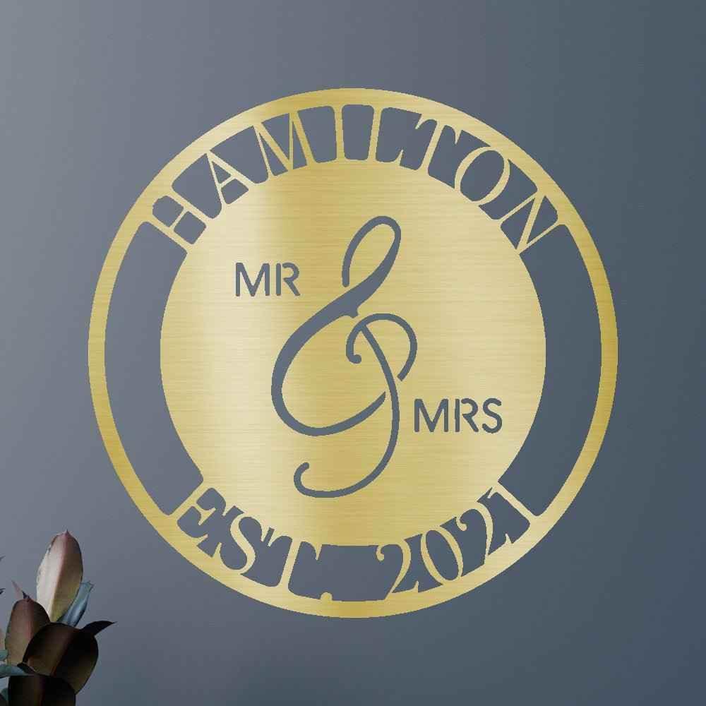 Mr and Mrs Personalized Gifts - Custom Metal Sign - GiFTiFY