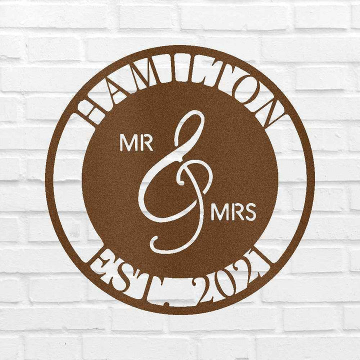 Mr and Mrs Personalized Gifts - Custom Metal Sign - GiFTiFY