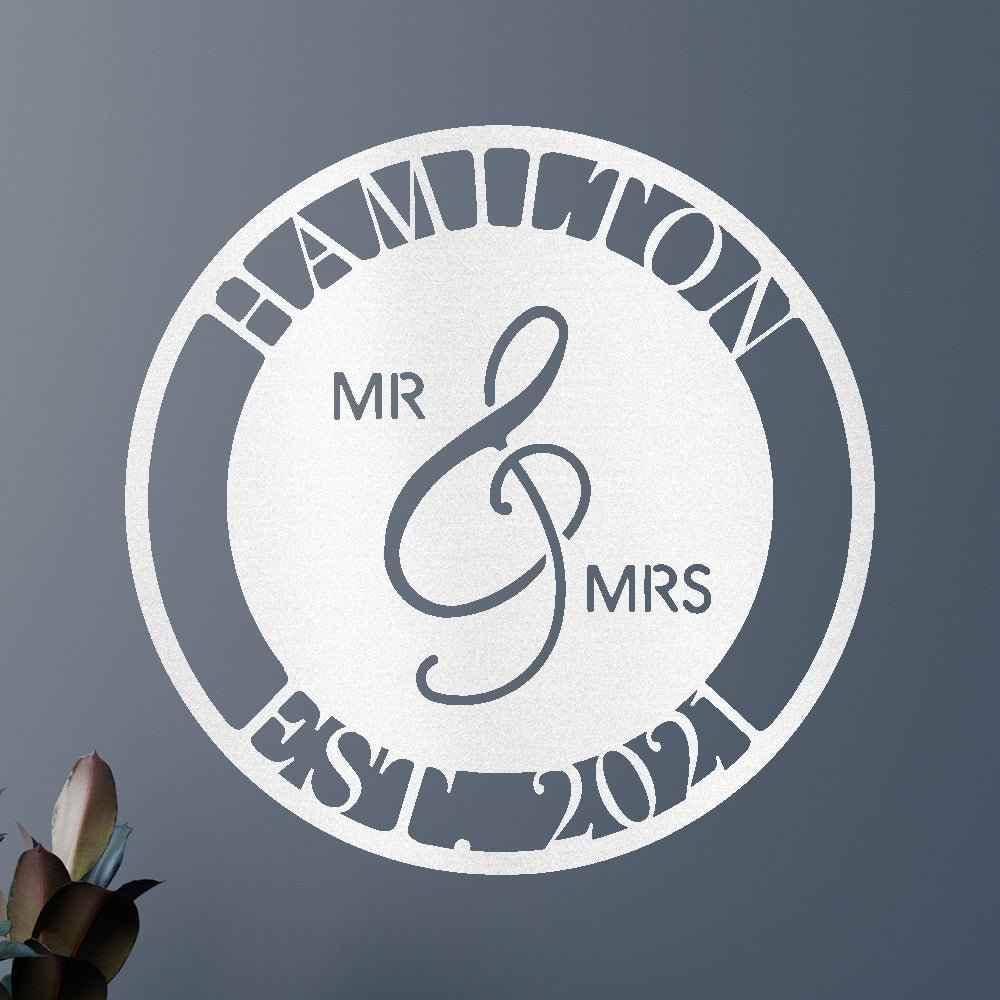 Mr and Mrs Personalized Gifts - Custom Metal Sign - GiFTiFY