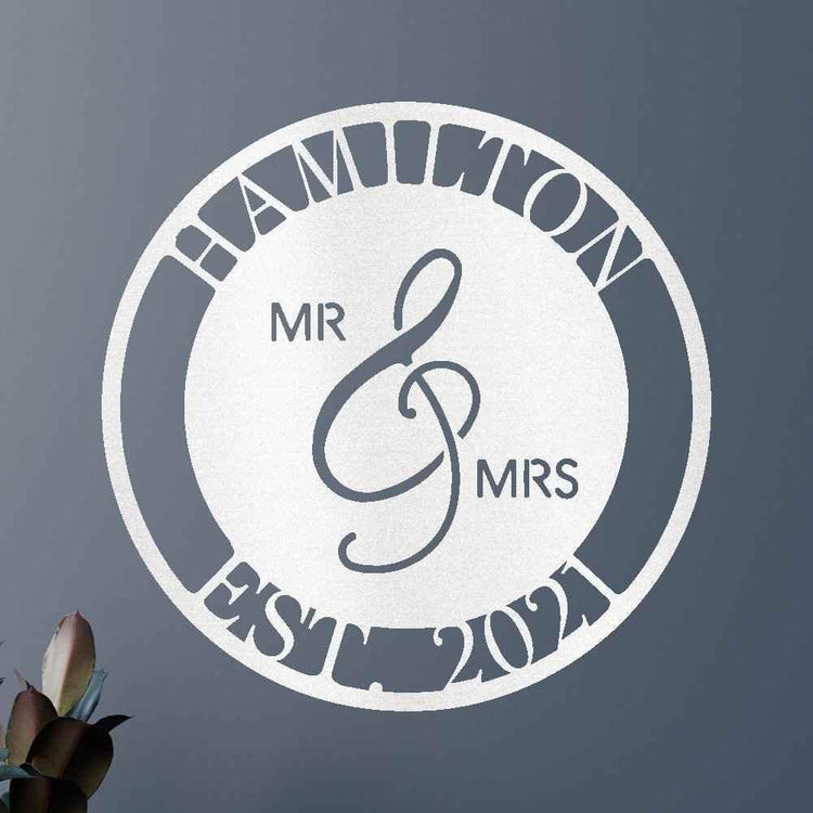Mr and Mrs Personalized Gifts - Custom Metal Sign - GiFTiFY