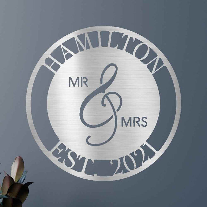 Mr and Mrs Personalized Gifts - Custom Metal Sign - GiFTiFY