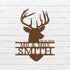 Name Sign - Custom Metal Sign, Deer Head Monogram, Christmas Gift - GiFTiFY