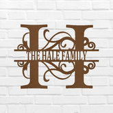 Name Sign - Custom Metal Sign, Family Split Letter Monogram, Wedding Gift - GiFTiFY