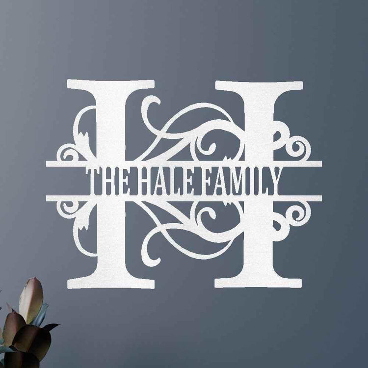 Name Sign - Custom Metal Sign, Family Split Letter Monogram, Wedding Gift - GiFTiFY