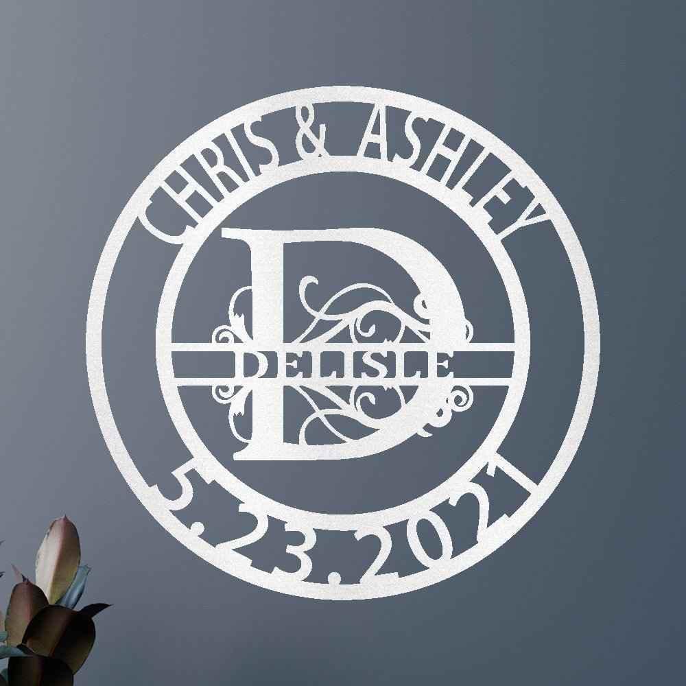 Name Sign - Custom Metal Sign, Split Letter, Wedding Gift - GiFTiFY