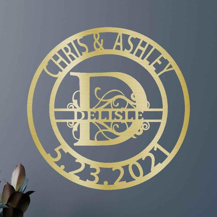 Name Sign - Custom Metal Sign, Split Letter, Wedding Gift - GiFTiFY