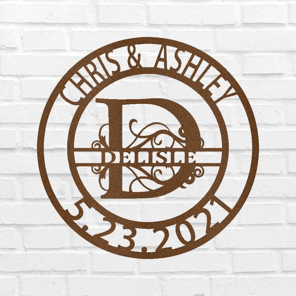 Name Sign - Custom Metal Sign, Split Letter, Wedding Gift - GiFTiFY