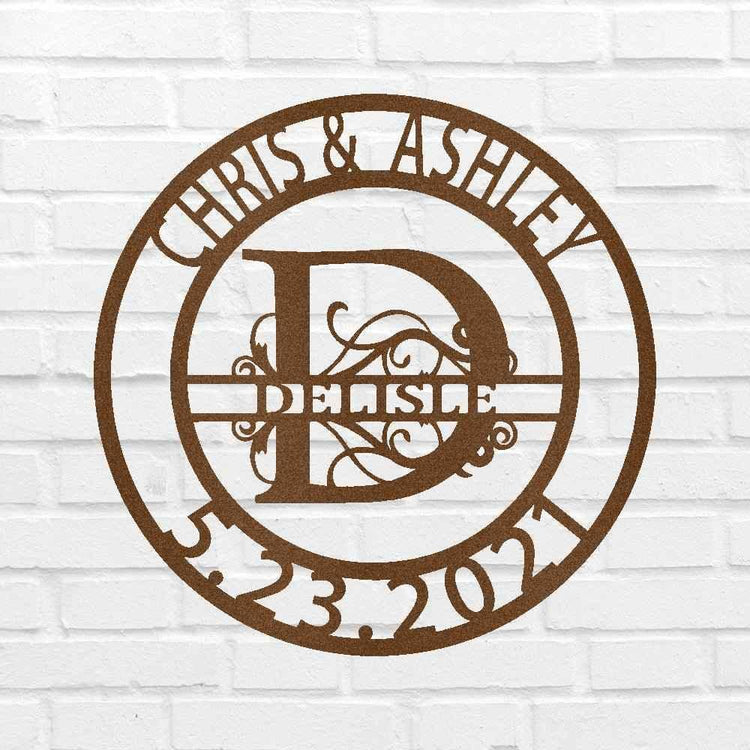 Name Sign - Custom Metal Sign, Split Letter, Wedding Gift - GiFTiFY